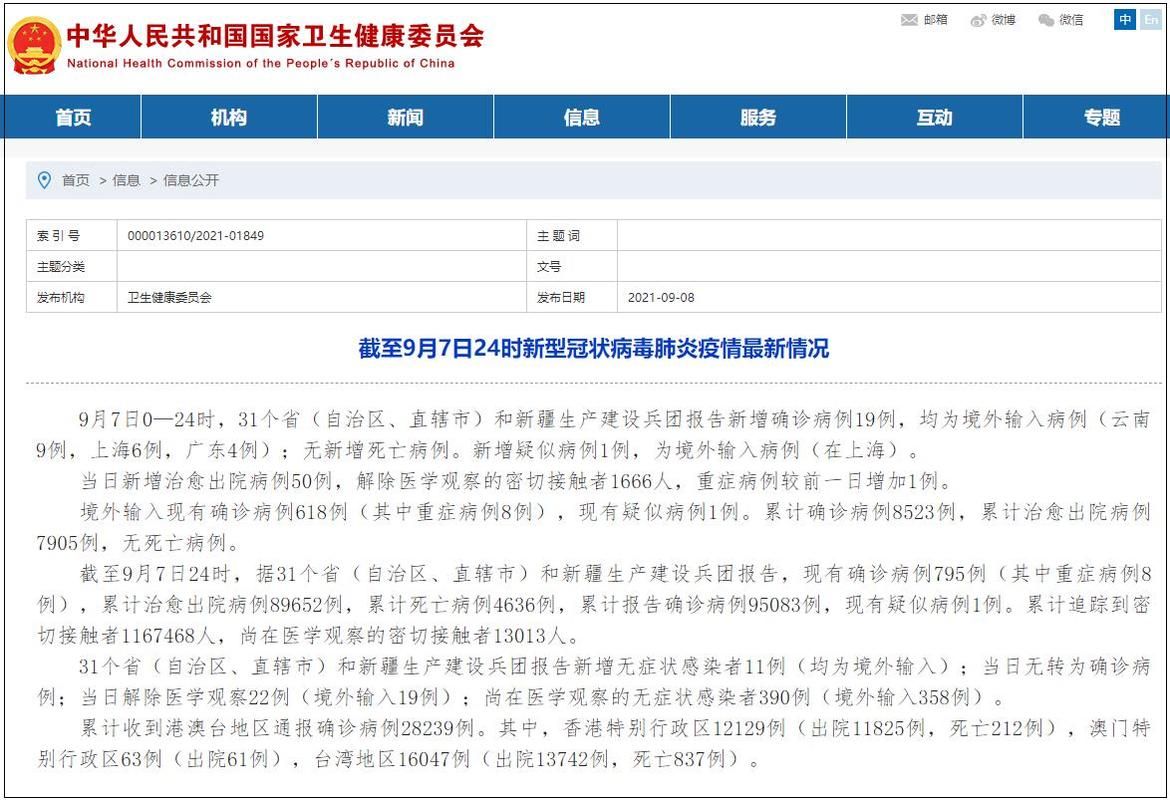 31省新增19例均为境外输入/31省新增8例均为境外输入